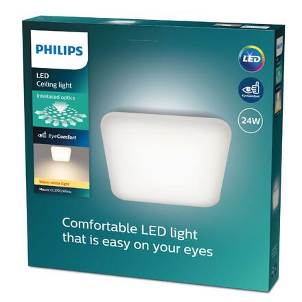 Philips MAUVE CL270 přisazené svítidlo LED 24W 2900lm 2700K 43cm hranaté IP20, bílé