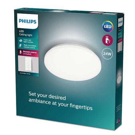 Philips IZSO CL620 stropní svítidlo LED 24W 2500lm 2700-6500K 38cm IP20, bílé + ovladač
