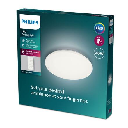 Philips IZSO CL620 stropní svítidlo LED 40W 4300lm 2700-6500K 47cm IP20, bílé + ovladač