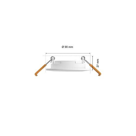 Philips Hue WCA Slim koupelnové zápustné svítidlo LED 8,3W 750lm 2200-6500K RGB 9cm kulaté IP44, bílé