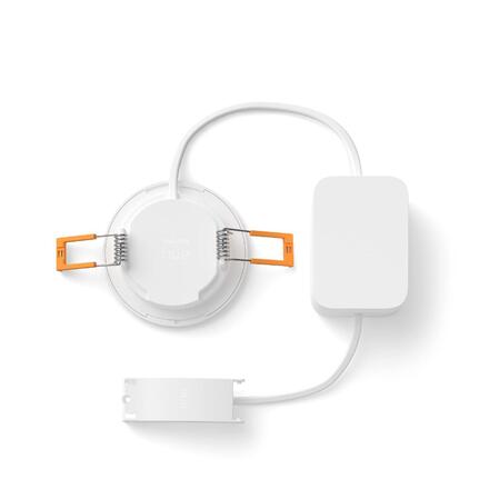 Philips Hue WCA Slim koupelnové zápustné svítidlo LED 8,3W 750lm 2200-6500K RGB 9cm kulaté IP44, bílé
