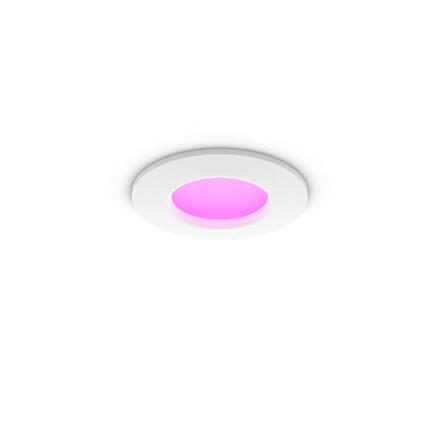 Philips Hue WCA Slim koupelnové zápustné svítidlo LED 8,3W 750lm 2200-6500K RGB 9cm kulaté IP44, bílé