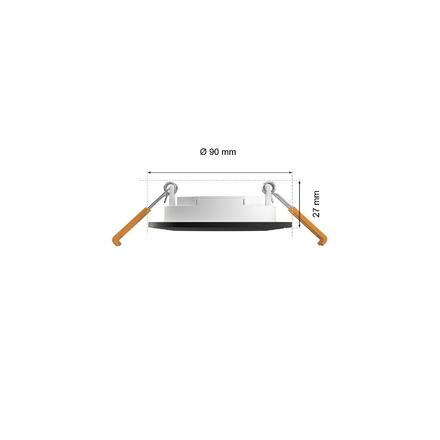 Philips Hue WCA Slim koupelnové zápustné svítidlo LED 8,3W 790lm 2200-6500K RGB 9cm kulaté IP44, černé