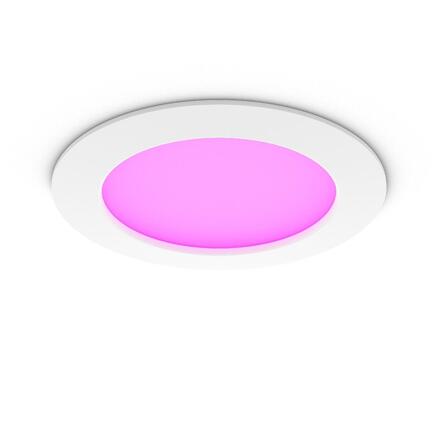 Philips Hue WCA Slim L zápustné svítidlo LED 12W 980lm 2200-6500K RGB CRI80 17cm kulaté IP44, bílé