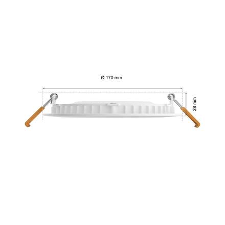 Philips Hue WCA Slim L zápustné svítidlo LED 12W 980lm 2200-6500K RGB CRI80 17cm kulaté IP44, bílé