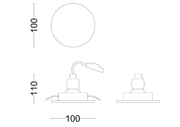 Philips Fresco podhledové svítidlo GU10 4,6W 355lm 2700K IP23, černé