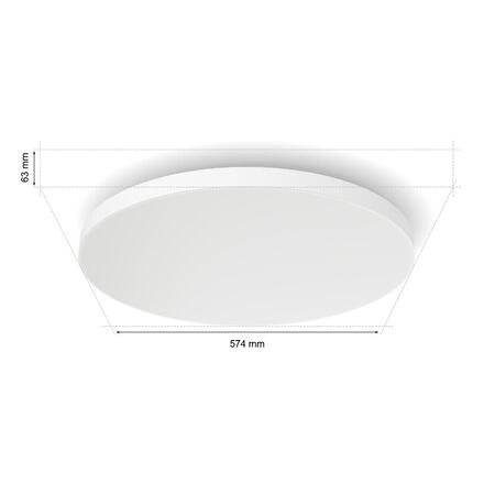 Philips Hue WACA Datura XL stropní svítidlo LED 67W 5390lm 2000-6500K RGB 57,4cm kulaté IP20, bílé