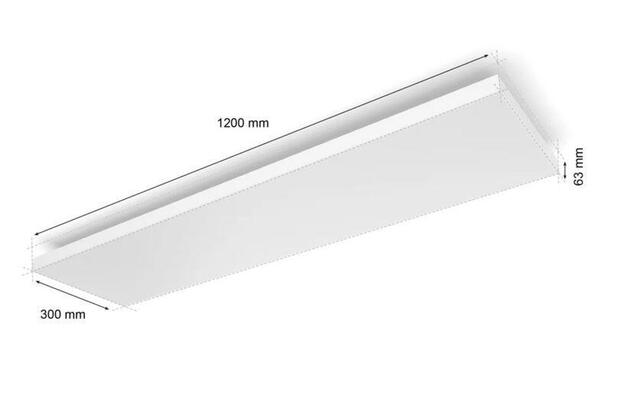 Philips Hue Datura slim ceiling REC stropní svítidlo LED 67W 4250lm 2000-6500K RGB 30x120cm IP20, bílé