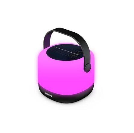 Philips Alula solární venkovní lampička LED 1,2W 80/20lm 3000K RGB CRI80 15cm IP44, černá