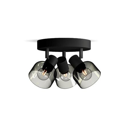 Philips Sleet bodové svítidlo 3x E14 25W bez zdroje 20cm kulaté IP20, černé