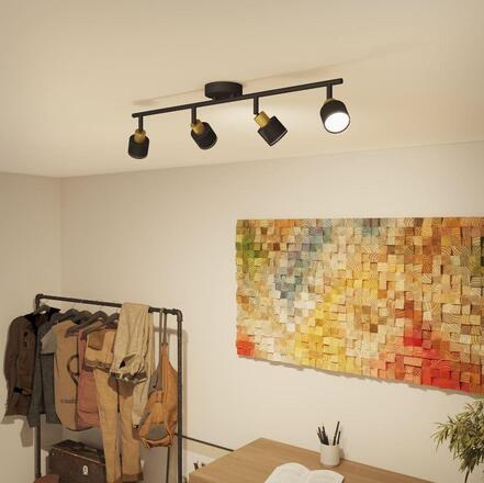 Philips Niall bodové svítidlo 4x GU10 5W bez zdroje 69,5cm IP20, černé