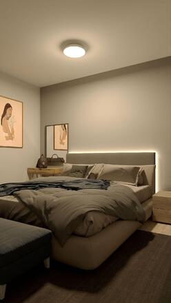 Philips Fleta UltraEfficient stropní svítidlo LED 10W 1850lm 2700K SceneSwitch 35cm IP20, bílé