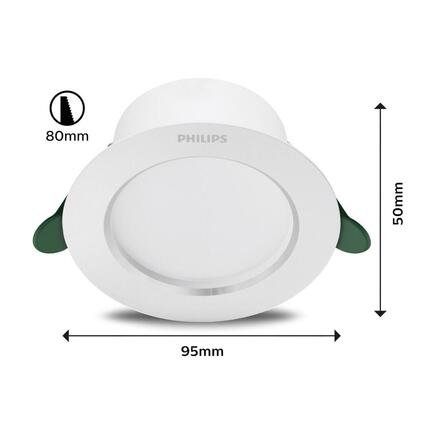 Philips DIAMOND Cut Ultra Efficient podhledové LED svítidlo 2W 310lm 3000K 9cm kulaté IP20, bílé