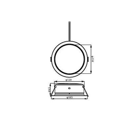 Philips DIAMOND Cut Ultra Efficient podhledové LED svítidlo 4,8W 800lm 3000K 14,5cm kulaté IP20, bílé