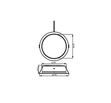 Philips DIAMOND Cut Ultra Efficient podhledové LED svítidlo 6,5W 1050lm 3000K 17cm kulaté IP20, bílé