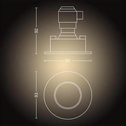 Philips Hue WA Adore koupelnové zápustné LED svítidlo SET 3x5W 400lm 2200-6500K IP44 lesklý chrom + ovladač