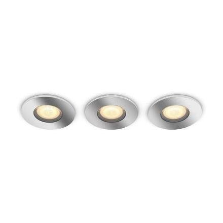 Philips Hue WA Adore koupelnové zápustné LED svítidlo SET 3x5W 400lm 2200-6500K IP44 lesklý chrom + ovladač