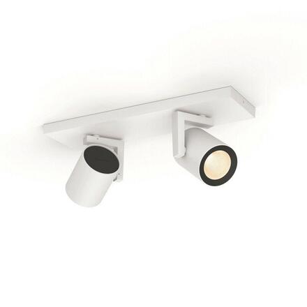 Philips Hue 50622/31/P7 Hue WACA Argenta bodové LED svítidlo GU10 2x5,7W 350lm 2000-6500K RGB IP20 bílá