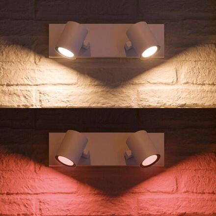 Philips Hue 50622/31/P7 Hue WACA Argenta bodové LED svítidlo GU10 2x5,7W 350lm 2000-6500K RGB IP20 bílá