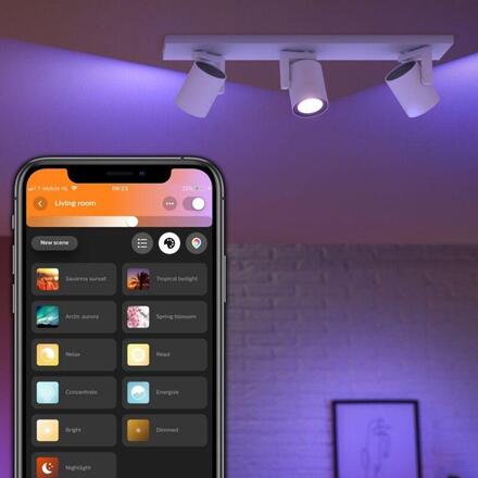 Philips Hue 50623/31/P7 Hue WACA Argenta bodové LED svítidlo GU10 3x5,7W 350lm 2000-6500K RGB IP20 bílá
