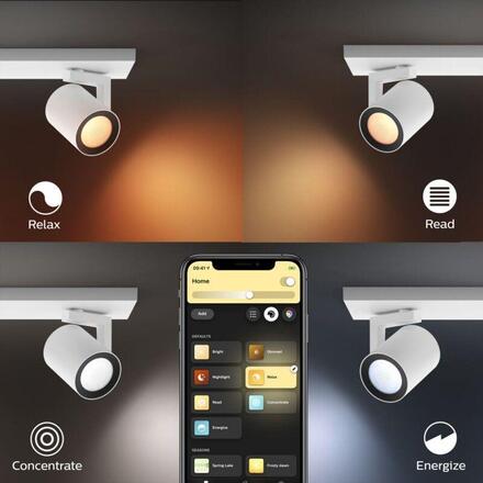 Philips Hue 50624/31/P7 Hue WACA Argenta bodové LED svítidlo GU10 4x5,7W 350lm 2000-6500K RGB IP20 bílé