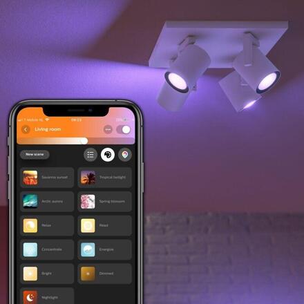 Philips Hue 50624/31/P7 Hue WACA Argenta bodové LED svítidlo GU10 4x5,7W 350lm 2000-6500K RGB IP20 bílé