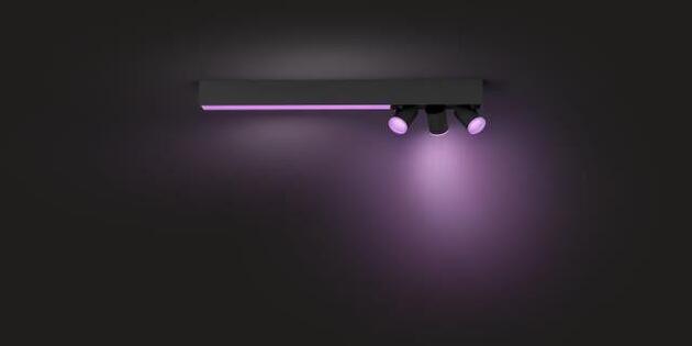 Philips Hue 50609/30/P7 Hue WACA Centris stropní LED svítidlo 1x36W+GU10 3x5,7W 3550lm 2000-6500K RGB IP20 černá