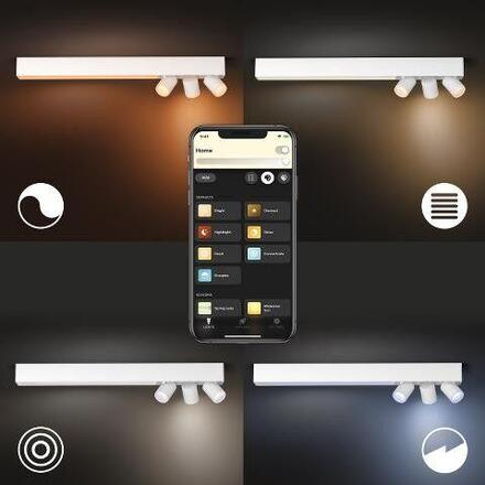 Philips Hue 50609/31/P7 Hue WACA Centris stropní LED svítidlo 1x36W+GU10 3x5,7W 3550lm 2000-6500K RGB IP20 bílá