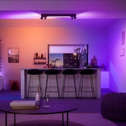 Philips Hue 50607/30/P7 Hue WACA Centris stropní LED svítidlo 1x40W+GU10 4x5,7W 4200lm 2000-6500K RGB IP20 černá