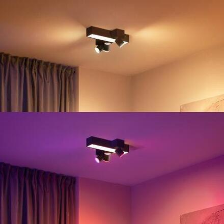 Philips Hue 50608/30/P7 Hue WACA Centris stropní LED svítidlo 1x25W+GU10 3x5,7W 2810lm 2000-6500K RGB IP20 černá