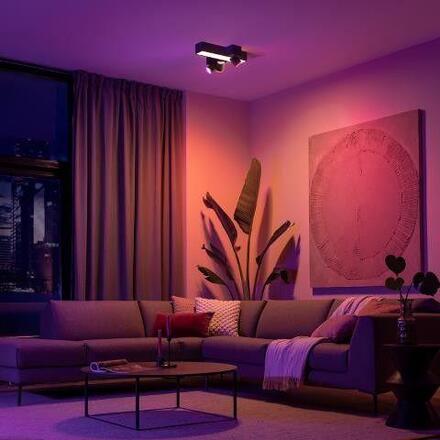 Philips Hue 50608/30/P7 Hue WACA Centris stropní LED svítidlo 1x25W+GU10 3x5,7W 2810lm 2000-6500K RGB IP20 černá