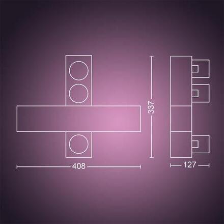 Philips Hue 50608/31/P7 Hue WACA Centris stropní LED svítidlo 1x25W+GU10 3x5,7W 2810lm 2000-6500K RGB IP20 bílá
