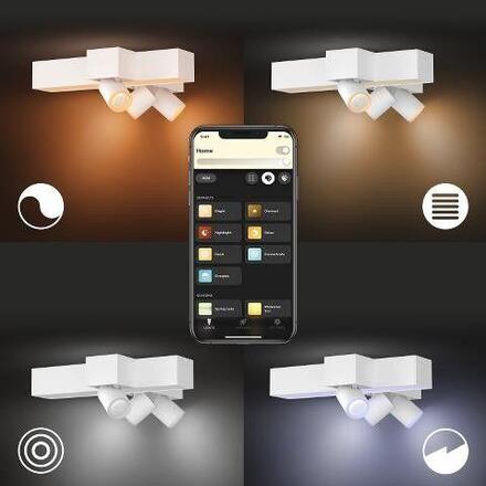 Philips Hue 50608/31/P7 Hue WACA Centris stropní LED svítidlo 1x25W+GU10 3x5,7W 2810lm 2000-6500K RGB IP20 bílá