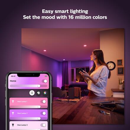 Philips Hue WACA Centura podhledové LED svítidlo GU10 5,7W 350lm 2000-6500K RGB IP20 hranaté, hliník