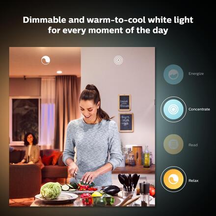 Philips Hue WACA Centura podhledové LED svítidlo GU10 5,7W 350lm 2000-6500K RGB IP20 hranaté, hliník