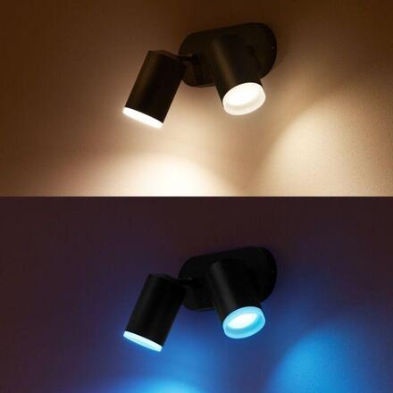 Philips Hue 50632/30/P7 Hue WACA Fugato bodové LED svítidlo 2x GU10 5,7W 350lm 2000-6500K RGB IP20, černé