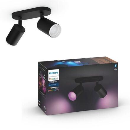 Philips Hue 50632/30/P7 Hue WACA Fugato bodové LED svítidlo 2x GU10 5,7W 350lm 2000-6500K RGB IP20, černé