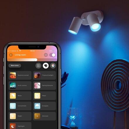 Philips Hue 50632/31/P7 Hue WACA Fugato bodové LED svítidlo 2x GU10 5,7W 350lm 2000-6500K RGB IP20, bílé