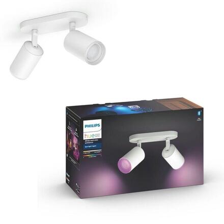 Philips Hue 50632/31/P7 Hue WACA Fugato bodové LED svítidlo 2x GU10 5,7W 350lm 2000-6500K RGB IP20, bílé