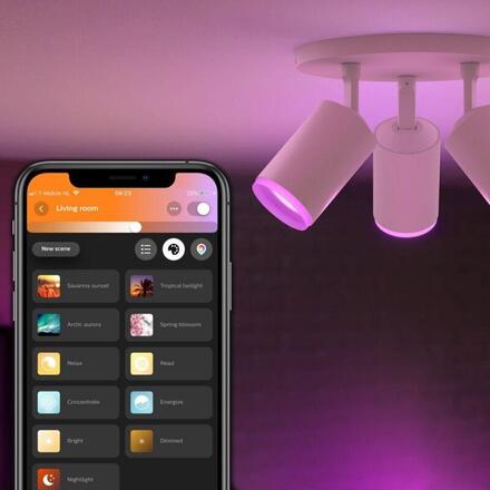 Philips Hue 50633/31/P7 Hue WACA Fugato bodové LED svítidlo 3x GU10 5,7W 350lm 2000-6500K RGB IP20, bílé