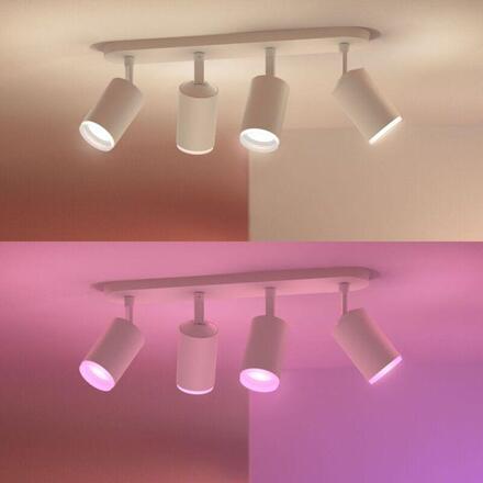Philips Hue 50634/31/P7 Hue WACA Fugato bodové LED svítidlo 4x GU10 5,7W 350lm 2000-6500K RGB IP20, bílé