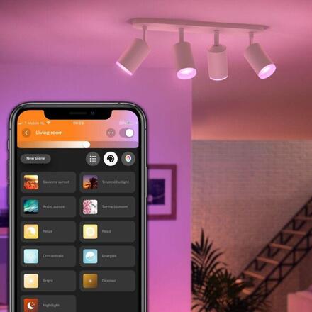 Philips Hue 50634/31/P7 Hue WACA Fugato bodové LED svítidlo 4x GU10 5,7W 350lm 2000-6500K RGB IP20, bílé