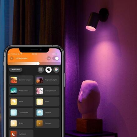 Philips Hue 50631/30/P7 Hue WACA Fugato bodové LED svítidlo GU10 5,7W 350lm 2000-6500K RGB IP20 černá