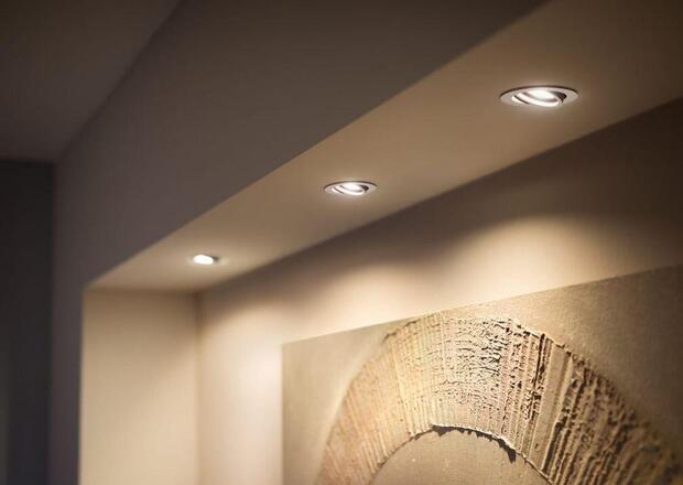 Philips Hue WA Milliskin zápustné LED svítidlo 3xGU10 4,2W 400lm 2200-6500K 9cm kulaté IP20, bílé