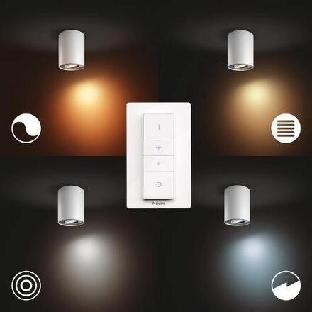 Philips Hue WA Pillar bodové LED svítidlo GU10 1x5W 350lm 2200-6500K IP20 bílá + ovladač