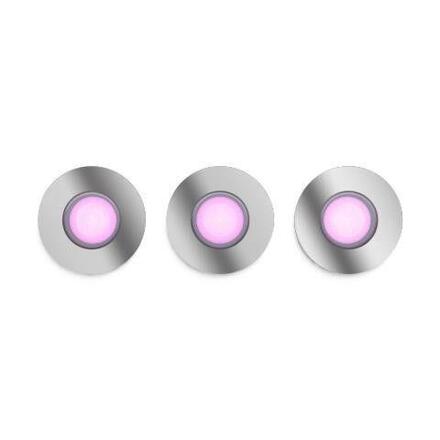 Philips Hue WACA Xamento podhledové LED svítídlo 3x GU10 5.7W 350lm 2000-6500K RGB IP44, chrom