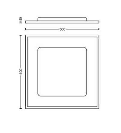 Philips Hue Aurelle přisazený LED panel SQ XL (čtverec) 60x60cm, bílá, 2200-6500K