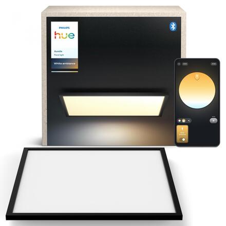 Philips Hue Aurelle přisazený LED panel SQ XL (čtverec) 60x60cm, černá, 2200-6500K