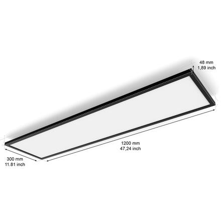Philips Hue Aurelle přisazený LED panel REC (obdelníkový) 120x30cm, černá, 2200-6500K