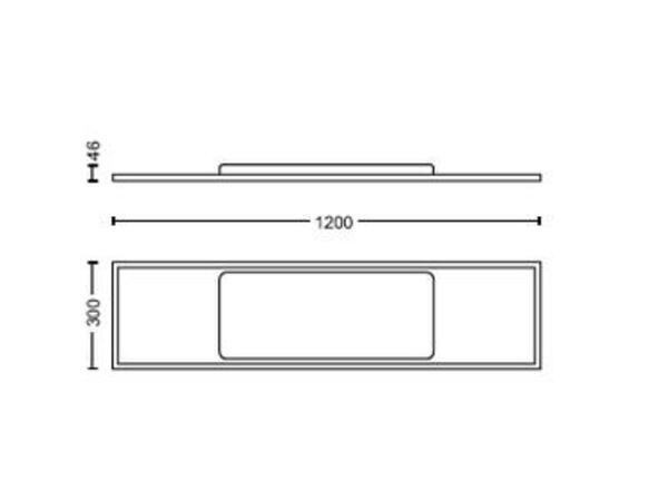 Philips Hue Aurelle přisazený LED panel REC (obdelníkový) 120x30cm, černá, 2200-6500K